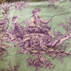 Vintage Laura Ashley Orchid toile Fabric